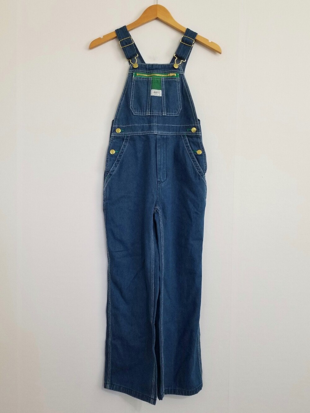 NWT Liberty Boy Youth Bib Dark Wash Overalls Jeans Size 12
